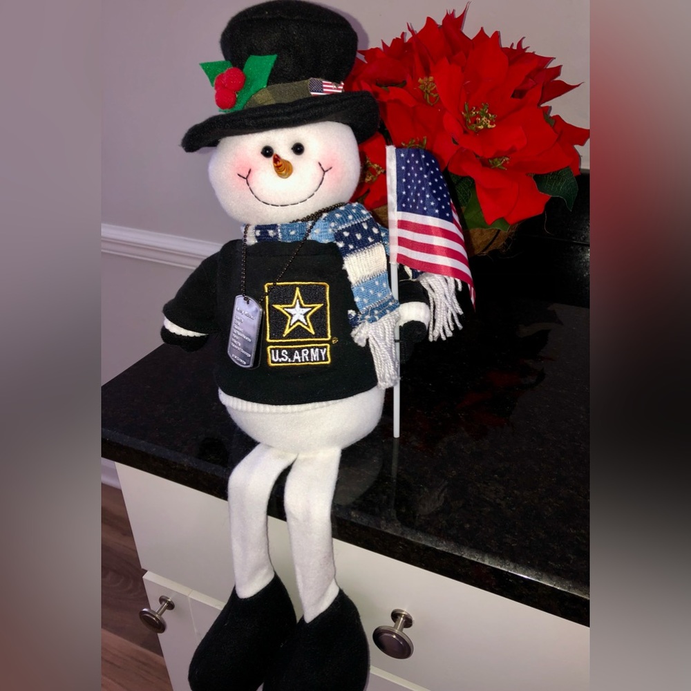 Handmade U.S. Army Snowman
